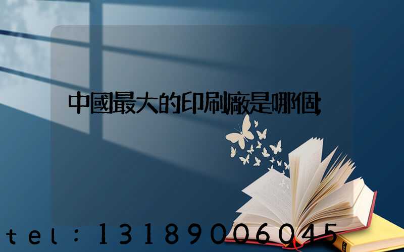 中國最大的印刷廠是哪個