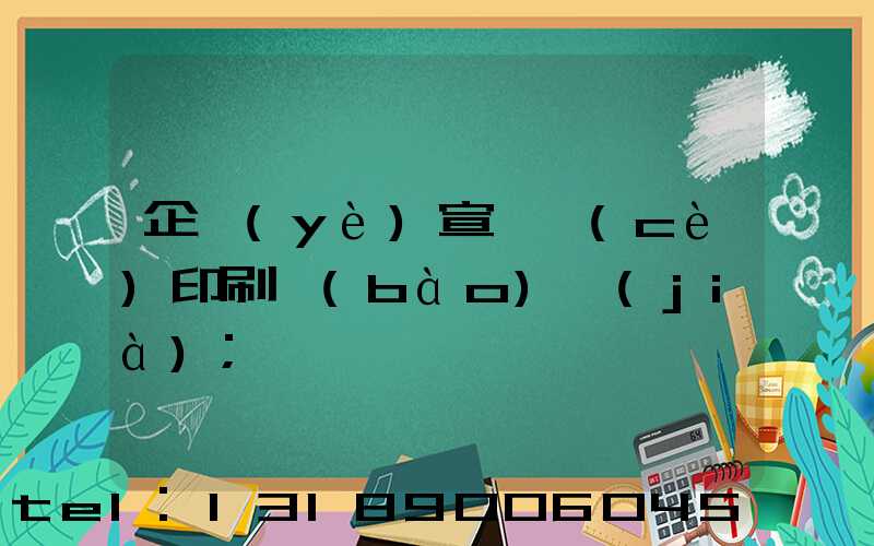 企業(yè)宣傳冊(cè)印刷報(bào)價(jià)