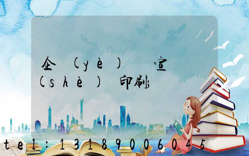 企業(yè)畫冊宣傳冊設(shè)計印刷