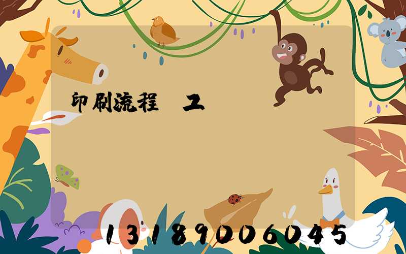 印刷流程與工藝