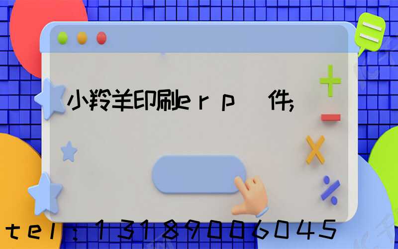 小羚羊印刷erp軟件