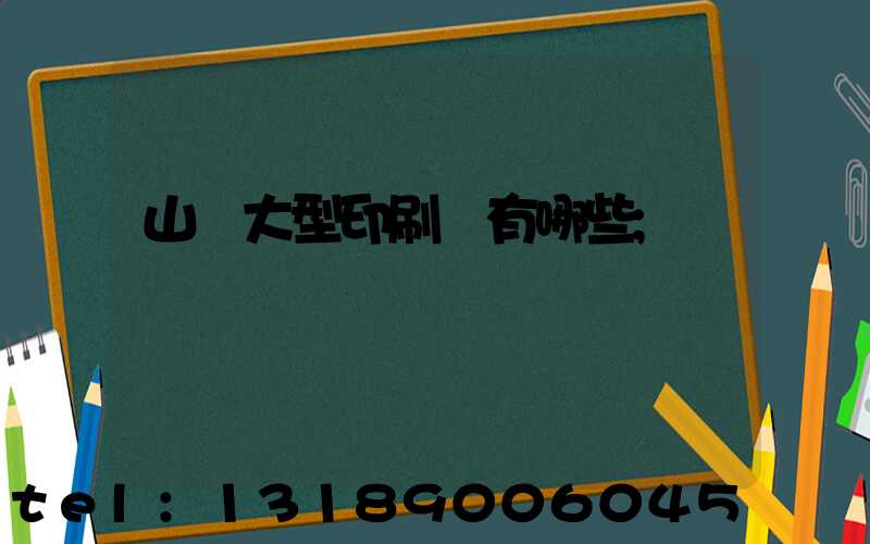 山東大型印刷廠有哪些
