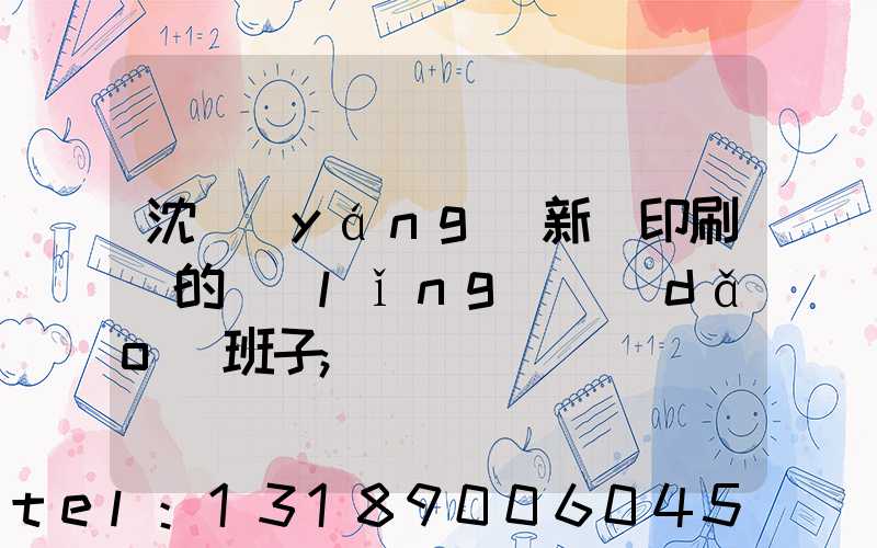 沈陽(yáng)新華印刷廠的領(lǐng)導(dǎo)班子
