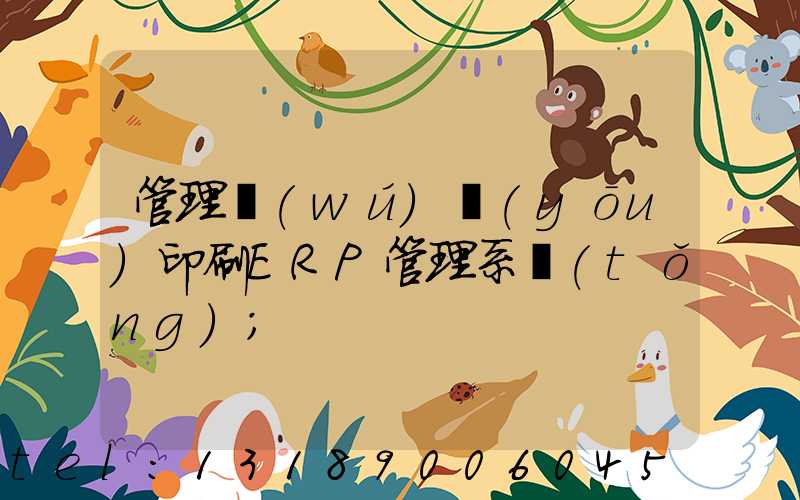 管理無(wú)憂(yōu)印刷ERP管理系統(tǒng)