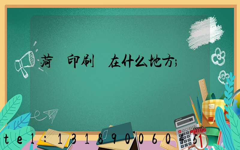 菏澤印刷廠在什么地方